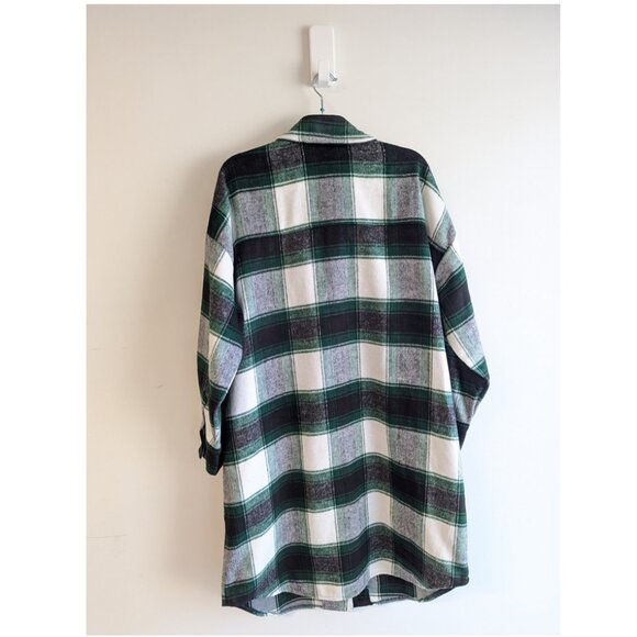 Steve Madden Long Plaid Coat - Picture 5 of 8